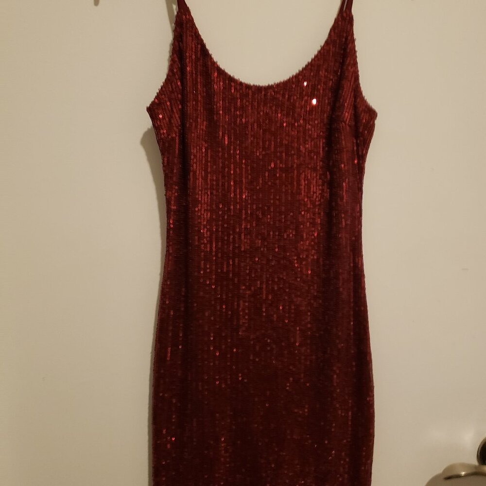 Evening Shimmering Burgundy Dress- Small!